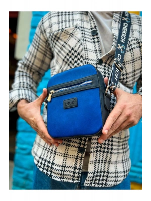 CH102 Stealht Kare Erkek Çanta SIYAH/MAVI