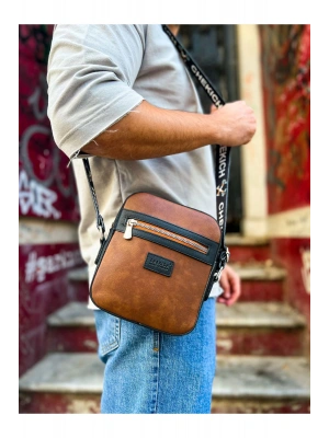 CH102 Stealht Kare Erkek Çanta SIYAH/TABA