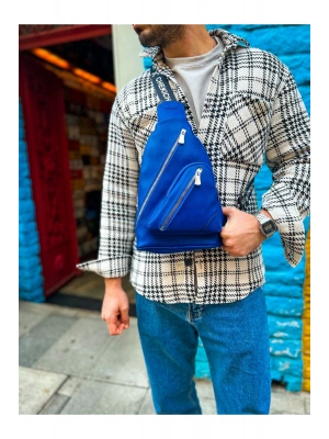 CH103 Astranite Üçgen Erkek Çanta Sax MavI