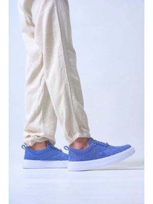 Ch173 Kbt Velluto Erkek Ayakkabı Mavi Erkek Günlük Ayakkabı