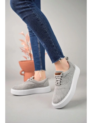 Ch173 Kbt Velluto Kadın Ayakkabı Gri Kadın Spor Ayakkabı