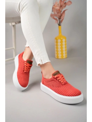 Ch173 Kbt Velluto Kadın Ayakkabı Kirmizi Kadın Spor Ayakkabı