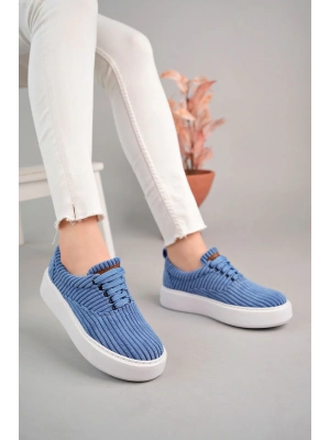 Ch173 Kbt Velluto Kadın Ayakkabı Mavi Kadın Spor Ayakkabı