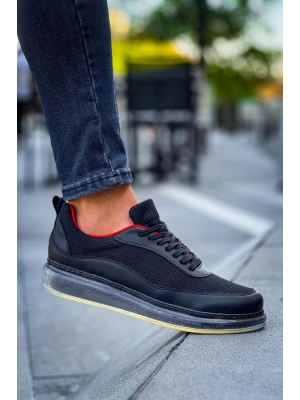 Ch181 Rrt İpekyol Erkek Ayakkabı Siyah - Kirmizi Erkek Günlük Ayakkabı