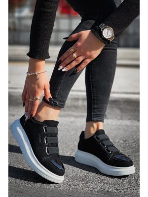 Ch251 Sbt Mirror Suede Kadın Ayakkabı Siyah Kadın Spor Ayakkabı