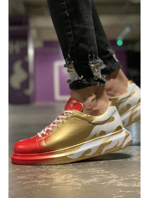 CH254 - CBT Pittura Erkek Ayakkabı 413 ALV KIRMIZI / ALTIN