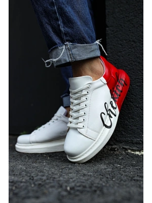 Ch254 Cbt Pittura Erkek Ayakkabı 427 Beyaz Kirmizi Chekich Erkek Spor Ayakkabı