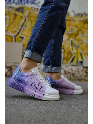 Ch254 Cbt Pittura Erkek Ayakkabı 447 Beyaz / Mor Erkek Spor Ayakkabı