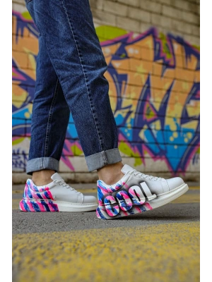 Ch254 Cbt Pittura Erkek Ayakkabı 486 Pembe / Mavi Cool Erkek Spor Ayakkabı