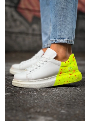 Ch254 Cbt Pittura Erkek Ayakkabı 502 Neon Sari Topuk Splush Erkek Spor Ayakkabı