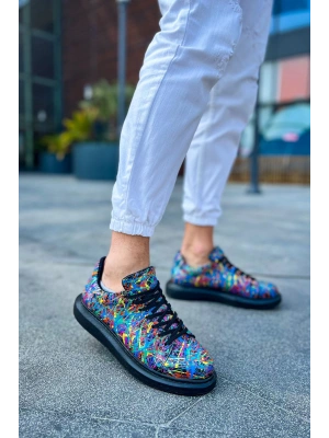 Ch254 Cst Pittura Erkek Ayakkabı 538 Crazy Splush Siyah Erkek Spor Ayakkabı