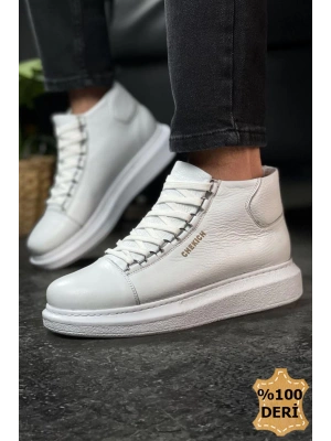 Ch258 Dbt Roma Deri Erkek Beyaz Erkek Bot