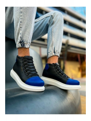 CH258 - GBT Roma Colourful Erkek Bot SIYAH/SAX MAVI