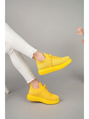 Ch307 Rt Tricot Kadın Ayakkabı Sari Kadın Spor Ayakkabı