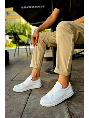 CH979 - Santoni CRT Spor Erkek Ayakkabı BEYAZ