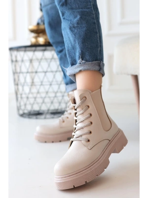 Daum Bej Cilt Bağcıklı Bot