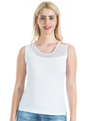 Derya Kurşun Geniş Transparan Askılı Kadın Atlet 180