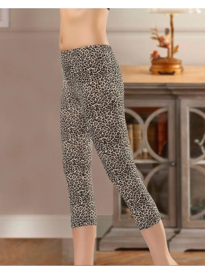 Derya Kurşun Leopar Kapri Tayt 475