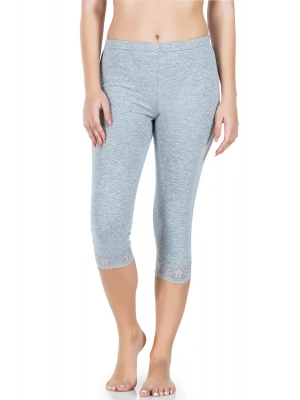 Derya Kurşun Paçası Dantelli Kısa Kadın Tayt 414