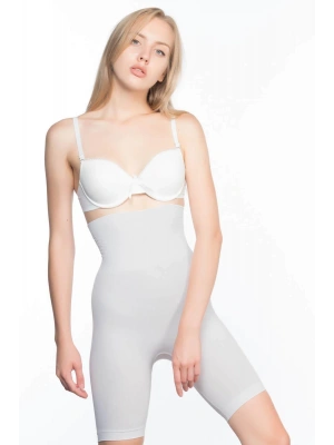 EKRU MI Emay 2074 Yüksek Bel Desenli Double Uzun Paça Korse