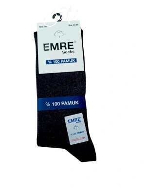 Emre Erkek Dikişsiz Çorap 100% Pamuk