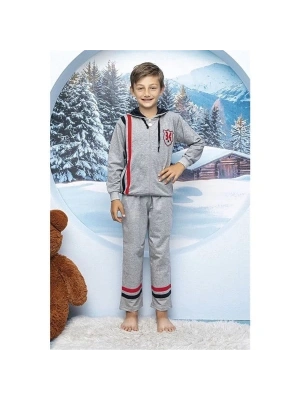 Erkek Çocuk Fermuarlı Kapşonlu  Eşofman Takımı 5033 HMD YUPPİ