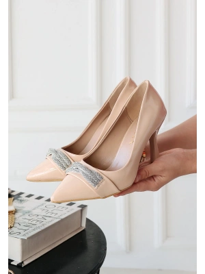 Jexi Bej Rugan Kadın Topuklu Ayakkabı