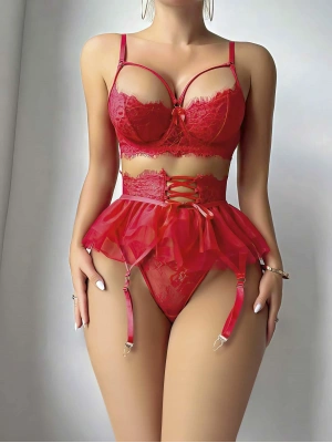 Kadın Kırmızı Etekli Fantezi Kostüm 2018