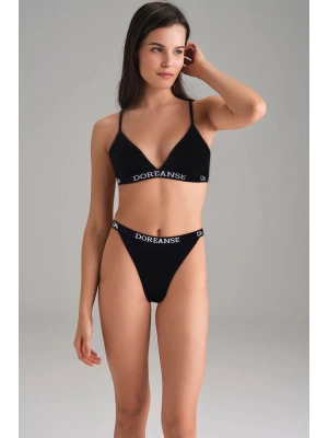 Kadın Siyah V Kesim Yüksek Bel Slip 7154