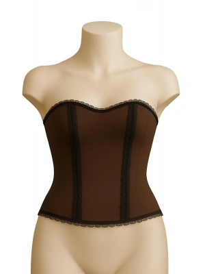 KAHVE MI Emay 9155 F Fırfırlı Terletici Büstiyer