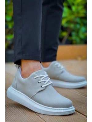 Kb-003 Kuback Gri Süet Bağcıklı Günlük Erkek Ayakkabı Erkek Günlük Ayakkabı