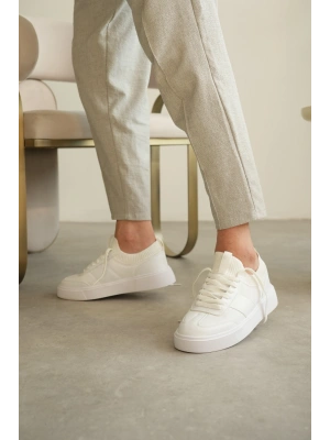 KB-010 Kuback Beyaz Cilt Günlük Erkek Ayakkabı