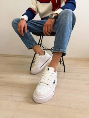 KB-04 Kuback Beyaz Cilt Günlük Erkek Ayakkabı