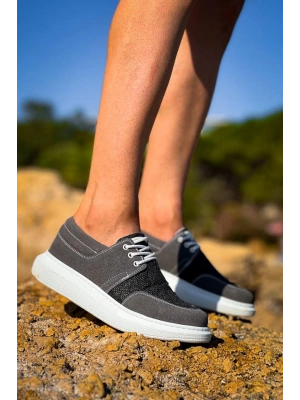 KB-042  Kuback Bağcıklı Gri Günlük Erkek Ayakkabı