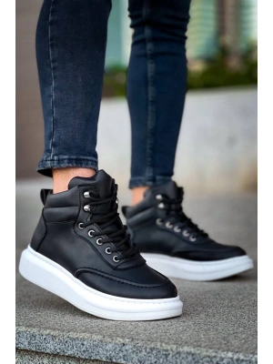 Kb-0994 Kuback Siyah Cilt Yüksek Taban Erkek Bilek Erkek Bot