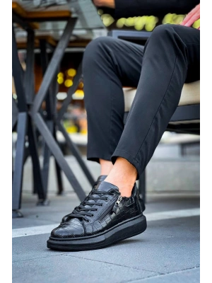 KB-309  Kuback Kömür Fermuar Ve Bağcıklı  Günlük Erkek  Ayakkabı