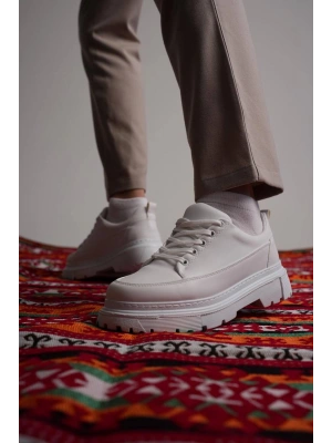 KB-702 Kuback Beyaz Cilt Günlük Erkek Ayakkabı