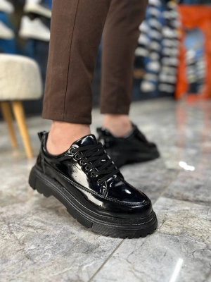 KB-702 Kuback Kömür Rugan Günlük Erkek Ayakkabı