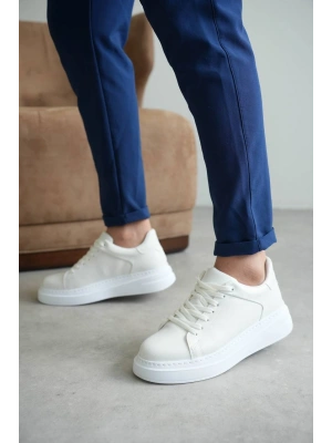 KB-B2 Kuback Beyaz Cilt Günlük Erkek Ayakkabı