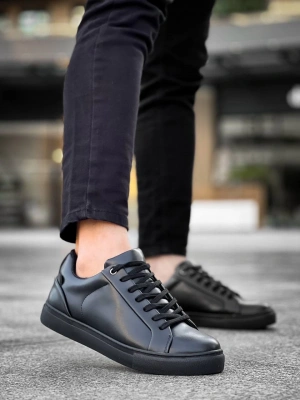 Kb-bx1 Kuback Siyah Cilt Yüksek Siyah Taban Günlük Erkek Ayakkabı Erkek Günlük Ayakkabı