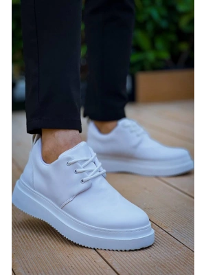 Kb-x3 Kuback Beyaz Cilt Bağcıklı Günlük Erkek Ayakkabı Erkek Günlük Ayakkabı