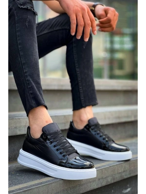 KB-X46 Kuback Siyah Rugan Bağcıklı  Günlük Erkek Ayakkabı