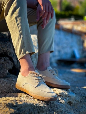 KB-X5 Kuback Bej  Süet Bağcıklı  Günlük Erkek Ayakkabı