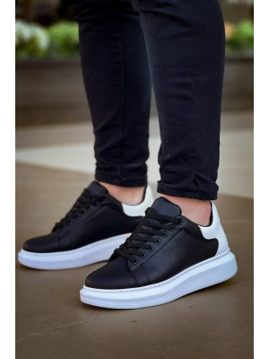 KB-X500  Kuback  Bağcıklı Siyah Beyaz  Günlük Erkek Ayakkabı