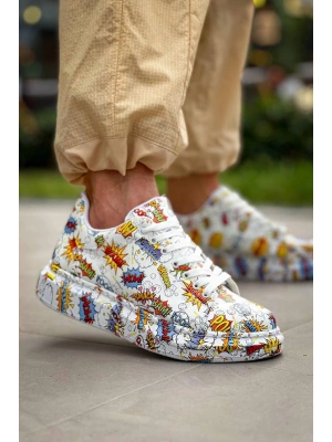 KB-X500  Kuback  Beyaz Boom  Bağcıklı  Günlük Erkek  Ayakkabı