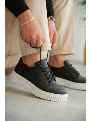 KB-X516 Kuback Siyah Cilt Günlük Erkek Ayakkabı