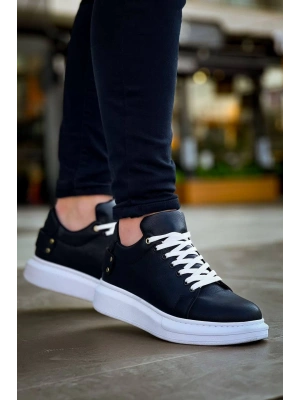 Kb047 Kuback Siyah Cilt Günlük Erkek Ayakkabı Erkek Günlük Ayakkabı