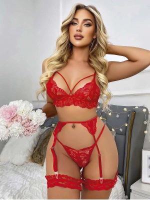 Kırmızı Jartiyer Fantezi 5'li Takım 2012