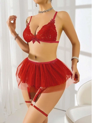 Kırmızı Tül etekli Fantezi Kostüm 2211