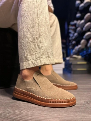 Knack Bağcıksız Mevsimlik Süet Ayakkabı 019 Camel (Süet)